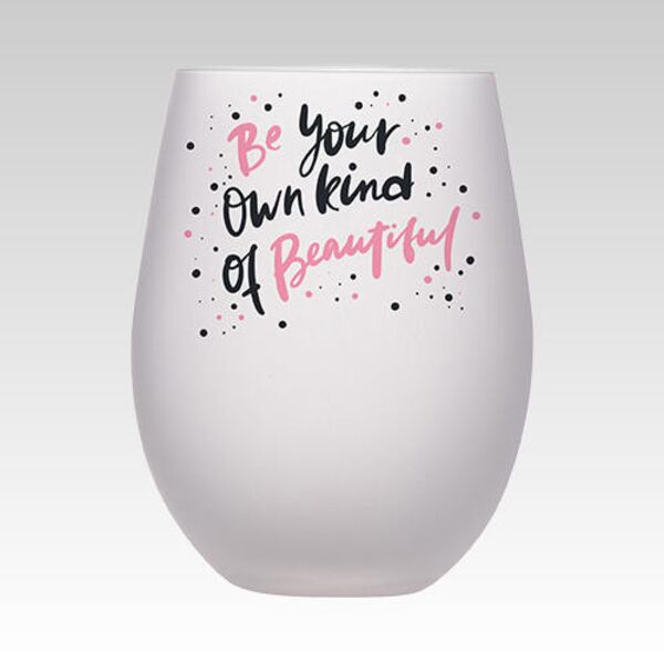 Sublimation Stemless Frosted Wine Glass 17oz Thumbnail