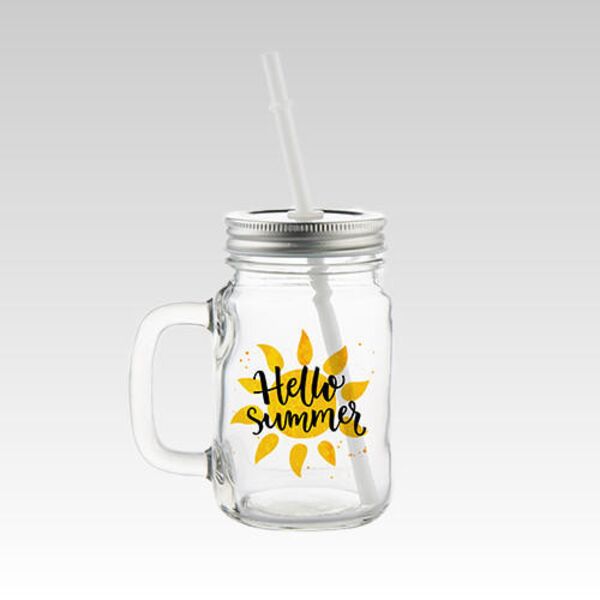 Sublimation Mason Jar w/ Straw 12oz Thumbnail
