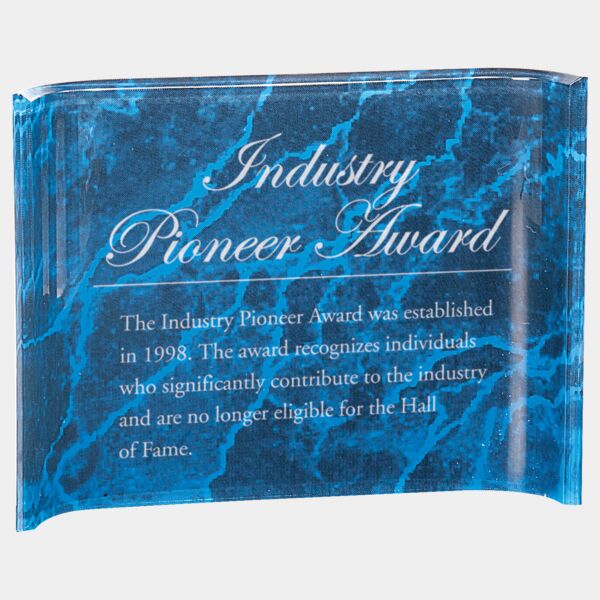 8" x 6" Marbleized Acrylic Crescent Thumbnail