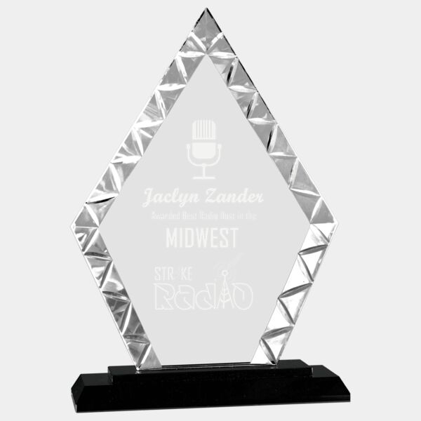 9" Diamond Accent Glass on Base Thumbnail