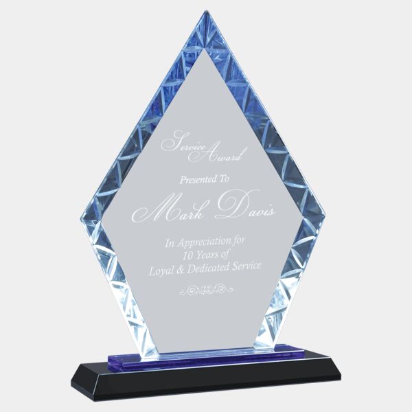 9" Diamond Accent Glass on & Reflective Base Thumbnail