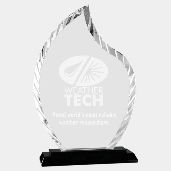 9 1/2" Flame Accent Glass on Base Thumbnail