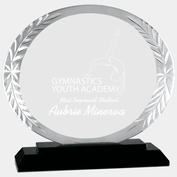 5 3/4" Oval Accent Glass on Base Thumbnail