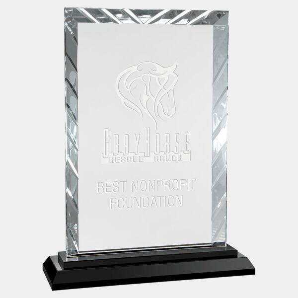 9" Rectangle Accent Glass on Base Thumbnail