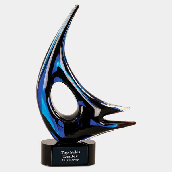 14 1/4" Sail Art Glass Thumbnail