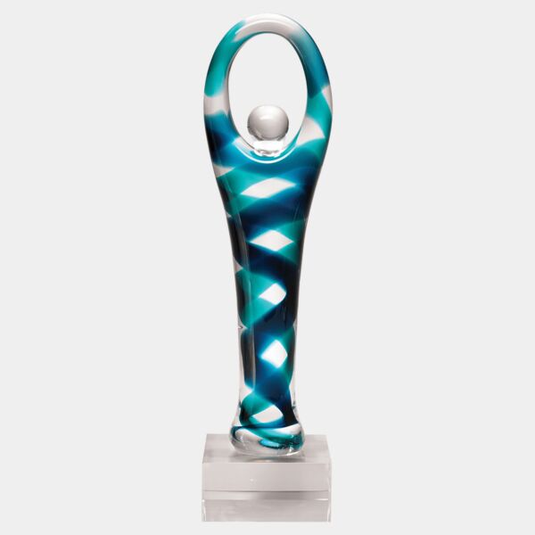 12 1/4" Victory Art Glass on Glass Base-No Plate Thumbnail