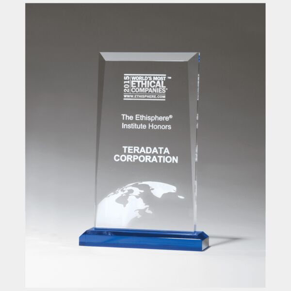 5" x 7 3/4" Apex Series Acrylic Award with Highlights and Base Thumbnail