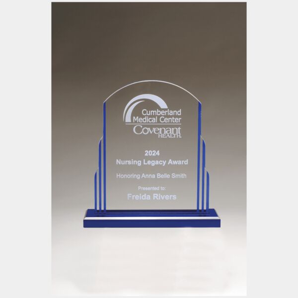 7" x 9" Art Deco Style Acrylic with Accents and Mirror Top Base Thumbnail