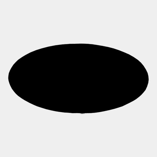 3" x 1 1/2" Oval Plastic Badge Blank Thumbnail