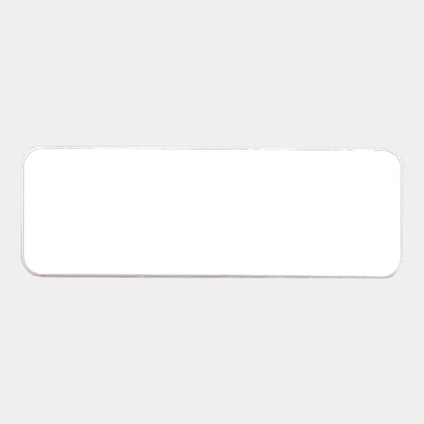 3" x 1" / Round Corner Plastic Badge Blank Thumbnail