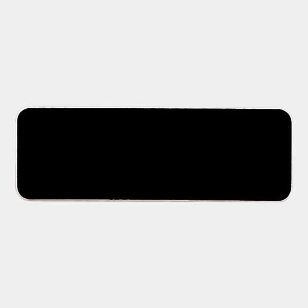 3" x 1" Round Corner Plastic Badge Blank Thumbnail