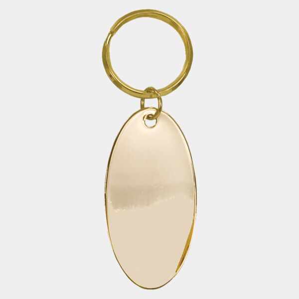 1 1/4" x 2 1/4" Oval Brass Keychain Thumbnail