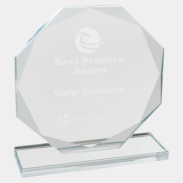 6 1/2" Octagon Glass Award Thumbnail
