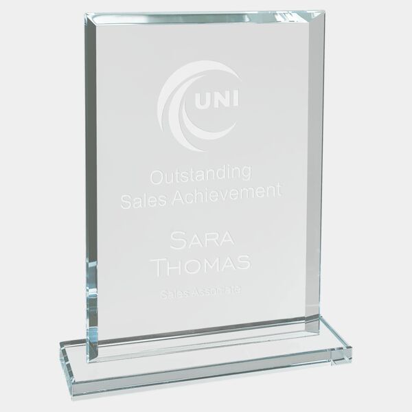 7" Rectangle Glass Award Thumbnail