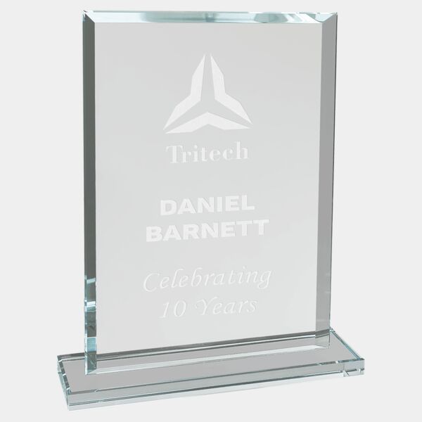 7 3/4" Rectangle Glass Award Thumbnail