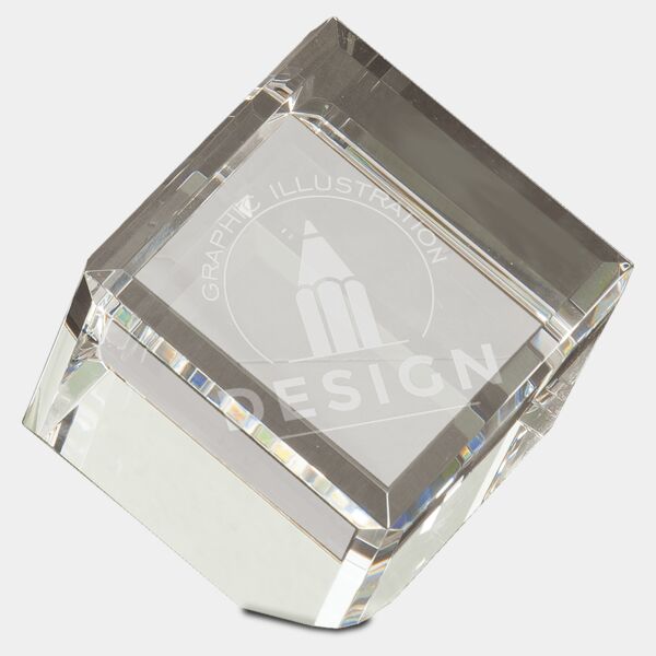 3 1/2" x 3 1/2" Crystal Cube Thumbnail
