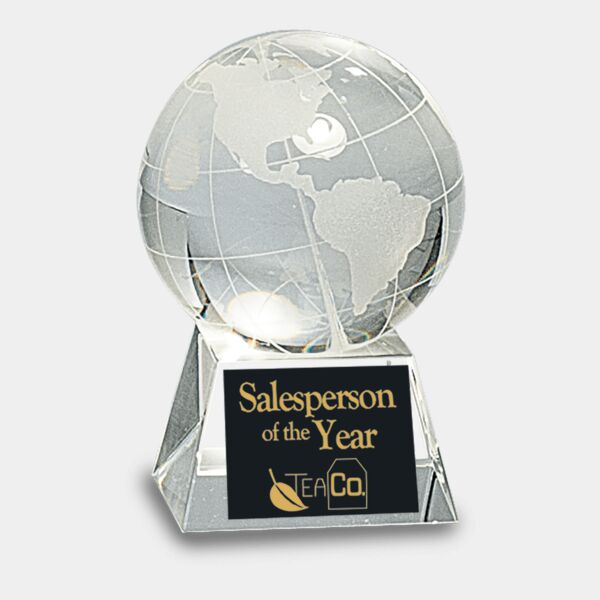 3 1/2" Crystal Globe on Base Thumbnail
