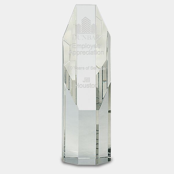 7 1/2" Octagon Slant-Top Crystal Tower Thumbnail