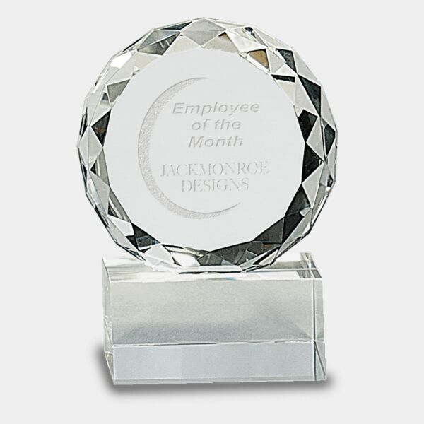 4" Round Facet Crystal on Pedestal Base Thumbnail