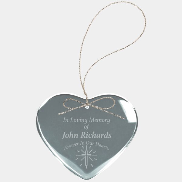 2 1/2" Crystal Heart Ornament Thumbnail