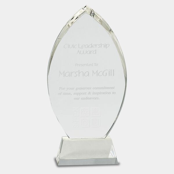 10 1/4" Crystal Oval on Base Thumbnail