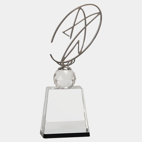 11" / Crystal Award with Metal Oval Star Thumbnail