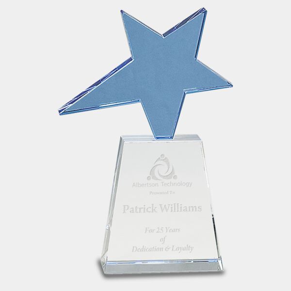 8" Crystal Star on Pedestal Base Thumbnail