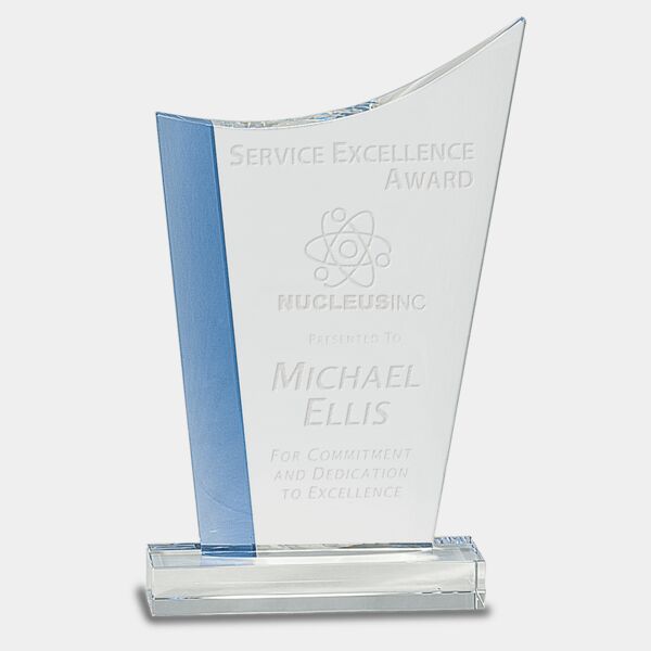 9 1/4" Edge Crystal Crest on Base Thumbnail