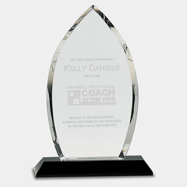 9 1/2" Crystal Oval on Pedestal Base Thumbnail