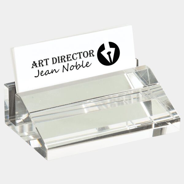 4" x 2 1/2" Crystal Business Card Holder Thumbnail