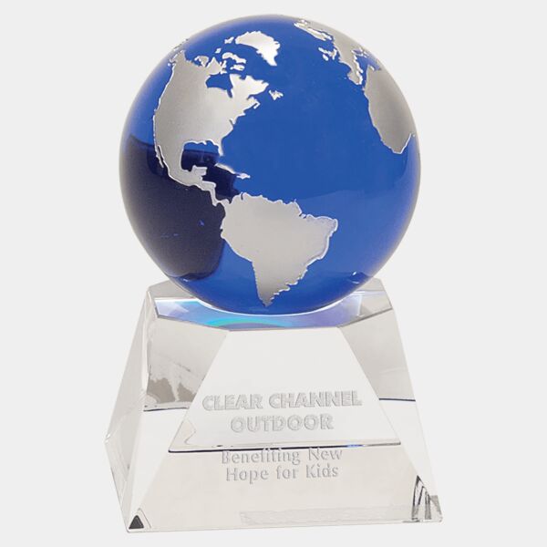 5" Crystal Globe on Crystal Base Thumbnail