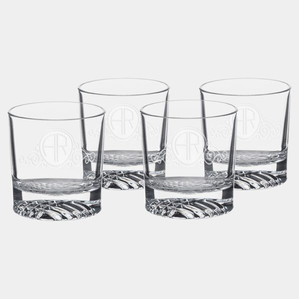 Four Polar Camel 9 oz. Round Rocks Glasses in Gift Box with Printed Paper Sleeve Thumbnail