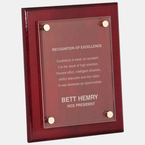 8" x 10" Piano Finish Floating Acrylic Plaque Thumbnail