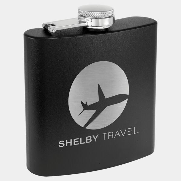 6 oz. Powder Coated Laserable Flask Thumbnail