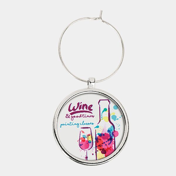 Wine Glass Charm 1" Insert Holder/Insert Not Included Thumbnail