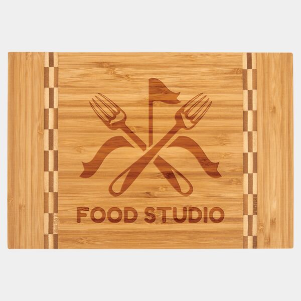 12" x 8 1/4" Cutting Board with Butcher Block Inlay Thumbnail