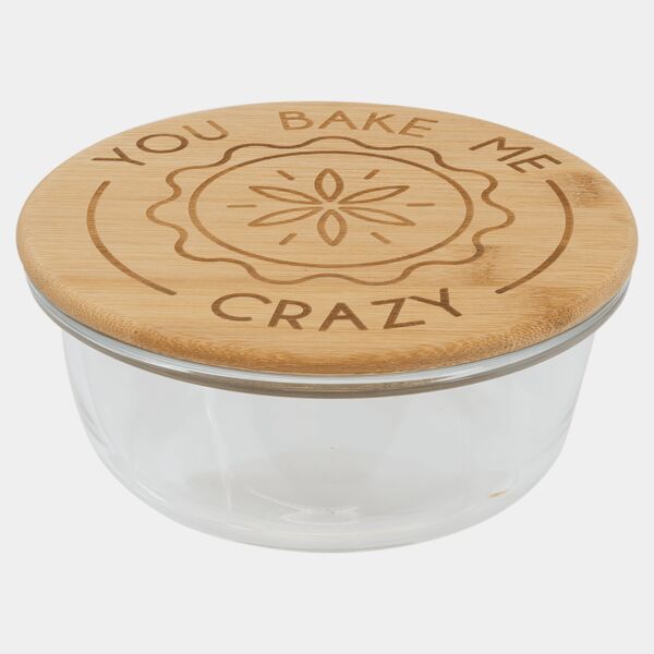 21 oz. Round Glass Container with Lid Thumbnail