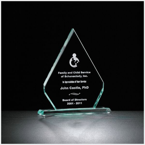 6" x 7 1/2" Diamond Series Glass Award Thumbnail