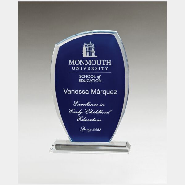 5" x 7 1/2" Tidal Series Glass with Painted Backgro und Thumbnail