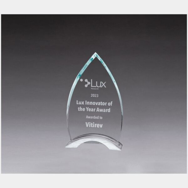 4 7/8" x 9" x 3/8" Thick Flame Series Glass Top with Aluminum Base Thumbnail