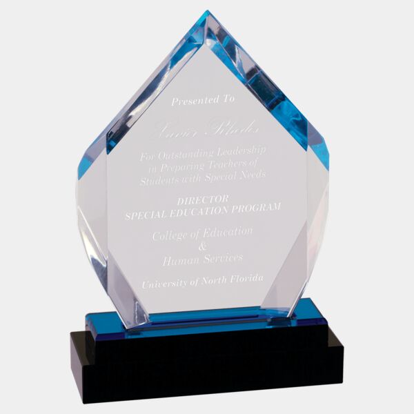 7" Fusion Diamond Impress Acrylic with Glass Base Thumbnail