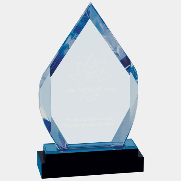 8" Fusion Diamond Impress Acrylic with Glass Base Thumbnail