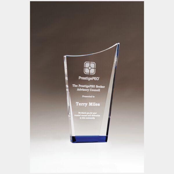 5 1/8" x 8 7/8" Contemporary Series Crystal with Cry stal Bottom Thumbnail