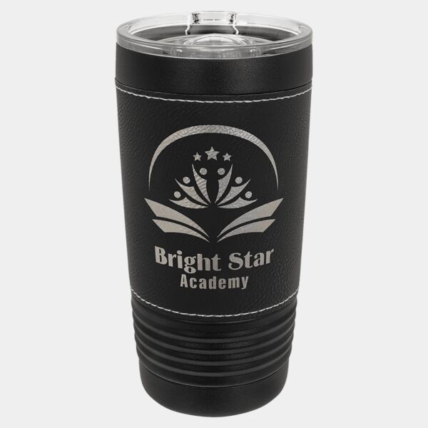 Polar Camel 20 oz. with Leatherette Tumbler with Slider Lid Thumbnail