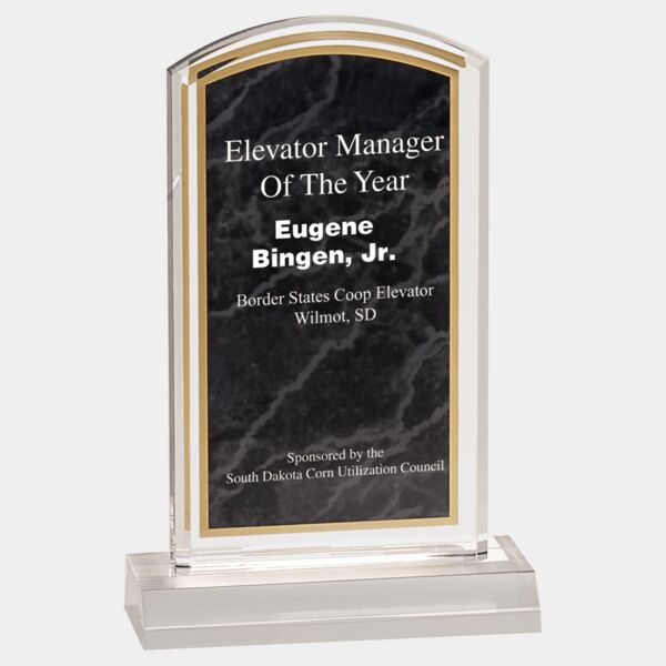 4" x 7" Marbleized Acrylic with 5" Base Thumbnail