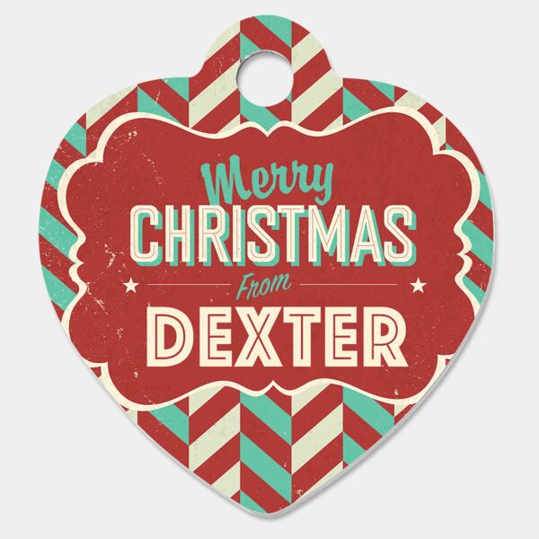 1 1/4" x 1 1/4" Sublimatable Aluminum Heart Pet Tag Thumbnail