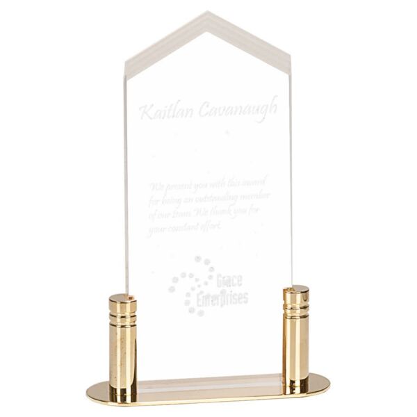 3" x 6" Frosted Arrow Pop-In Acrylic (Base not included) Thumbnail