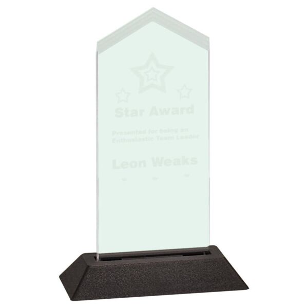 3" x 6" Jade Frosted Arrow Pop-In Acrylic (Base not included) Thumbnail