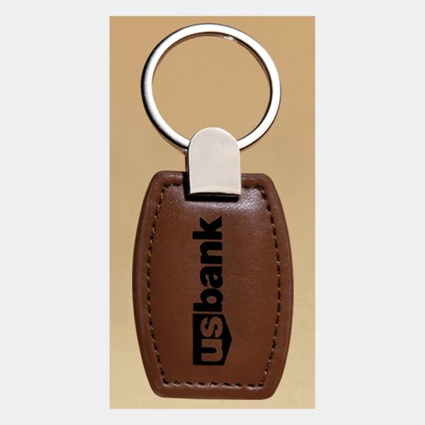 1 3/8" x 3 3/8" Leather Key Ring with Hardware Thumbnail