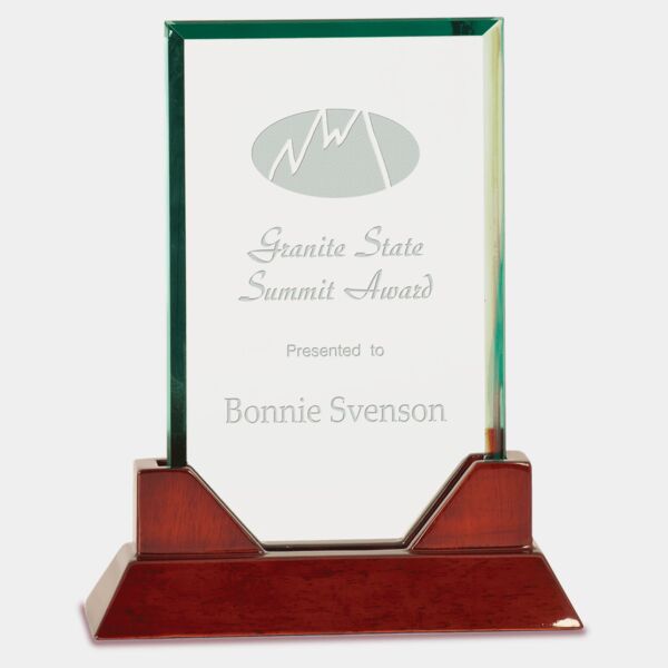 8 3/4" Rectangle Prestige Glass with Piano Finish Base Thumbnail